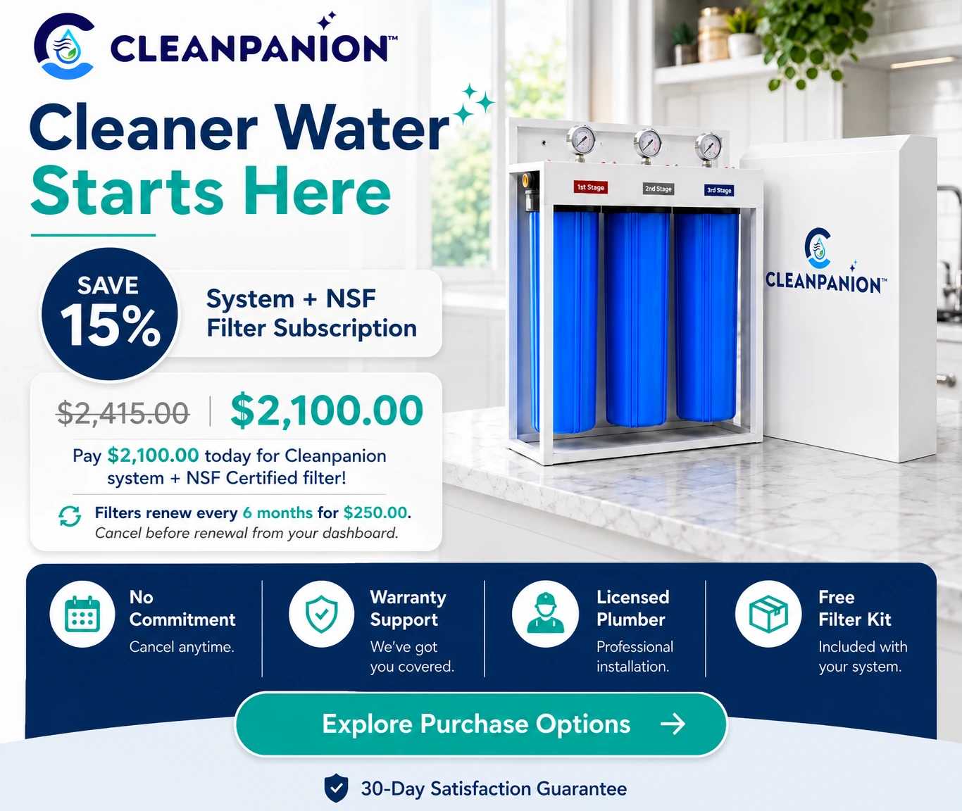 Cleanpanion cleaner water subscription offer
